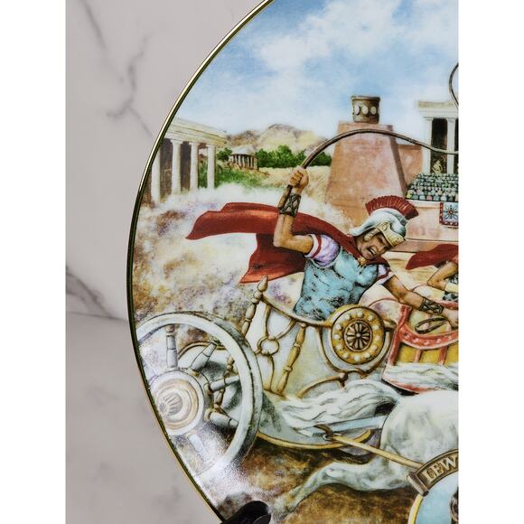Ben Hur American Classics Gerald Mermer Year 1983 Porcelain 9 1/4" Decor Plate - Picture 4 of 11